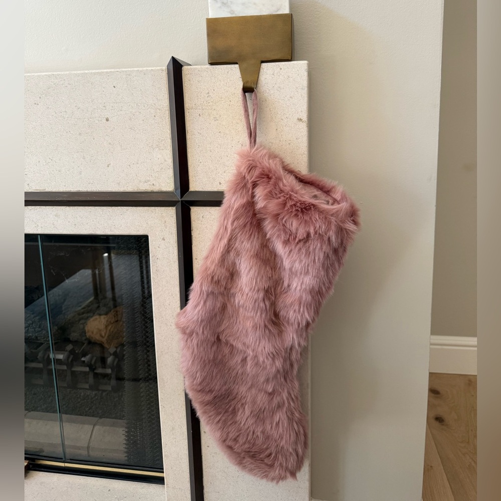 Luxurious Pink Faux Fur Christmas decoration CB2